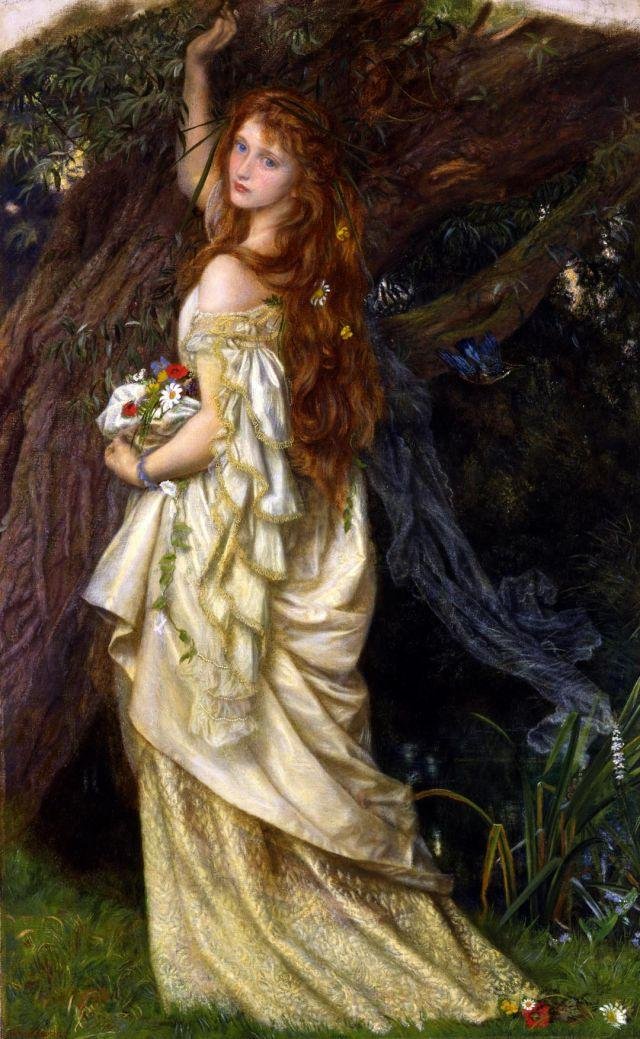 From the Ophelia, painted between 1851 and 1852 Image of Ophelia, painted between 1851 and 1852