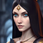 Arte digitale - Morgana medievale un'adorabile principessa