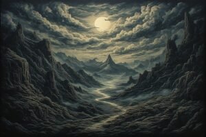 Image of Supernatural Landscape – Artistic Drawing – Item: 32348