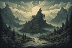 Image of Supernatural Landscape – Artistic Drawing – Item: 32638