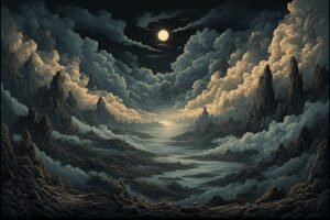 Image of Supernatural Landscape – Artistic Drawing – Item: 32633