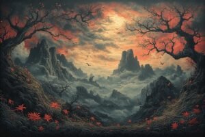 Image of Supernatural Landscape – Artistic Drawing – Item: 32631