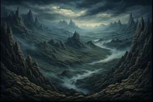 Image of Supernatural Landscape – Artistic Drawing – Item: 32628