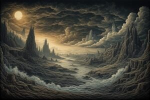 Image of Supernatural Landscape – Artistic Drawing – Item: 32624