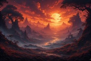 Image of Supernatural Landscape – Artistic Drawing – Item: 32622