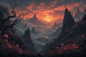 Image of Supernatural Landscape – Artistic Drawing – Item: 32616