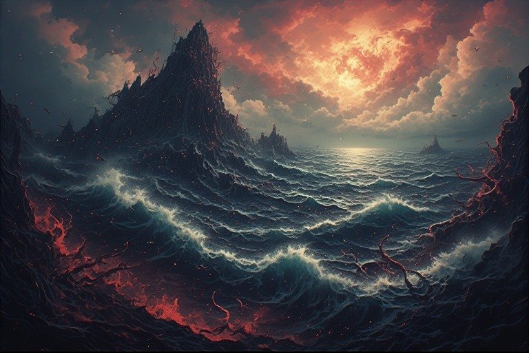 Image of Supernatural Landscape – Artistic Drawing – Item: 32688