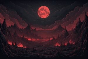 Image of Supernatural Landscape – Artistic Drawing – Item: 32683