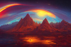 Image of Supernatural Landscape – Artistic Drawing – Item: