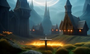 Image of Supernatural Landscape – Artistic Drawing – Item: