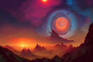Image of Supernatural Landscape – Artistic Drawing – Item: