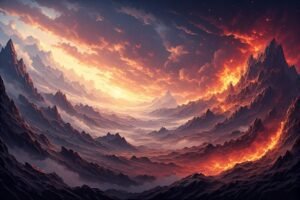 Image of Supernatural Landscape – Artistic Drawing – Item: