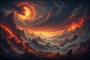 Image of Supernatural Landscape – Artistic Drawing – Item: 47415