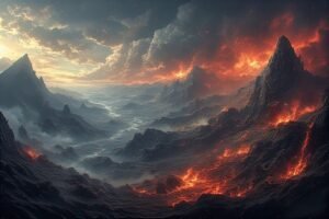 Image of Supernatural Landscape – Artistic Drawing – Item: