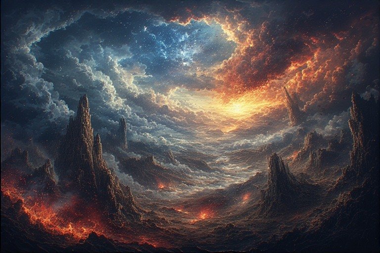 From the Supernatural Landscape – Artistic Drawing – Item: 47410 Image of Supernatural Landscape – Artistic Drawing – Item: 47410