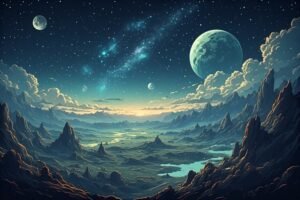 Image of Supernatural Landscape – Artistic Drawing – Item: 47717