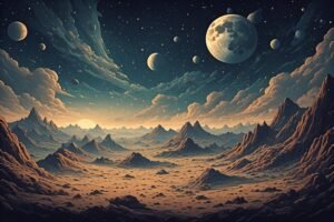 Image of Supernatural Landscape – Artistic Drawing – Item: 47718