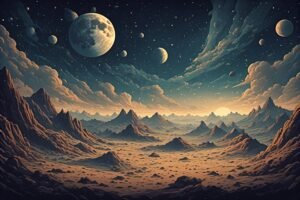 Image of Supernatural Landscape – Artistic Drawing – Item: 44756