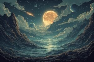 Image of Supernatural Landscape – Artistic Drawing – Item: 44755