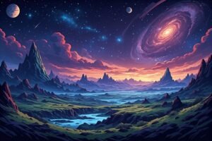 Image of Supernatural Landscape – Artistic Drawing – Item: