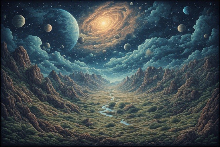From the Supernatural Landscape – Artistic Drawing – Item: Image of Supernatural Landscape – Artistic Drawing – Item: