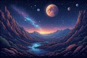 Image of Supernatural Landscape – Artistic Drawing – Item:
