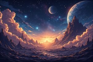 Image of Supernatural Landscape – Artistic Drawing – Item: