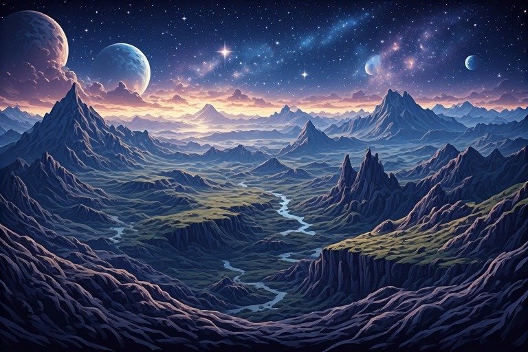 Image of Supernatural Landscape – Artistic Drawing – Item: 47725