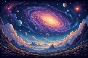 Image of Supernatural Landscape – Artistic Drawing – Item: