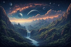 Image of Supernatural Landscape – Artistic Drawing – Item: