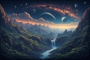 Image of Supernatural Landscape – Artistic Drawing – Item: 44747