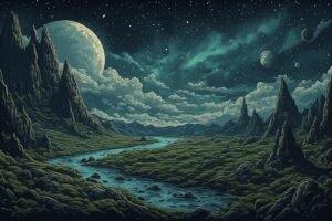 Image of Supernatural Landscape – Artistic Drawing – Item: 47728
