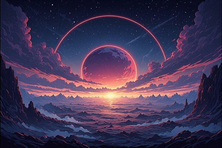 Image of Supernatural Landscape – Artistic Drawing – Item: 44733