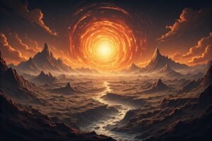 Image of Supernatural Landscape – Artistic Drawing – Item: