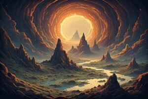 Image of Supernatural Landscape – Artistic Drawing – Item: