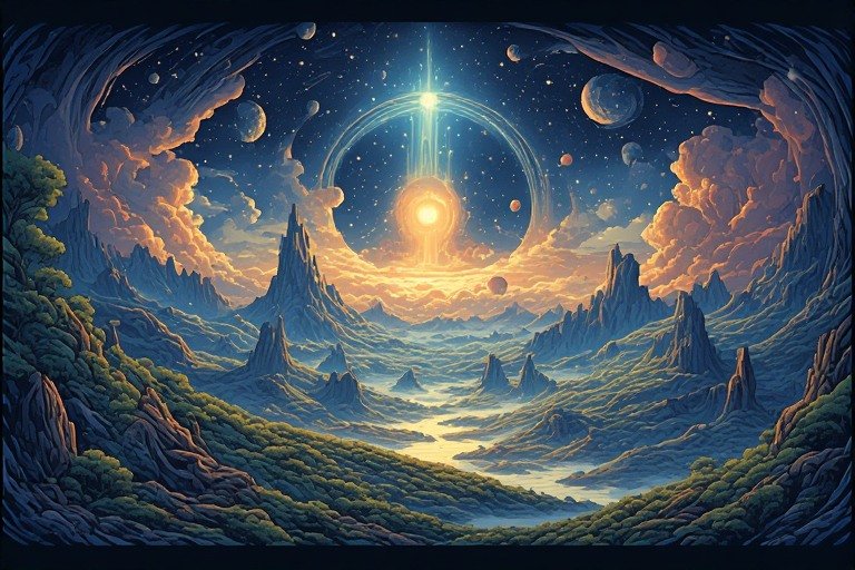 From the Supernatural Landscape – Artistic Drawing – Item: Image of Supernatural Landscape – Artistic Drawing – Item: