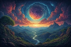 Image of Supernatural Landscape – Artistic Drawing – Item: