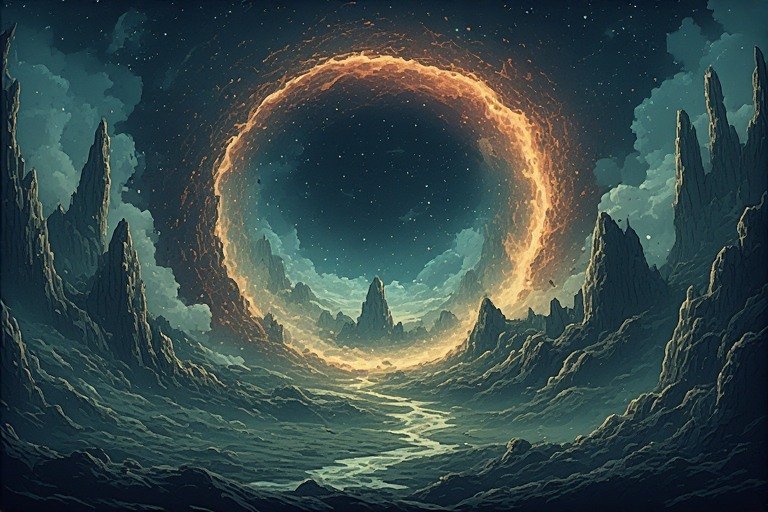 From the Supernatural Landscape – Artistic Drawing – Item: Image of Supernatural Landscape – Artistic Drawing – Item: