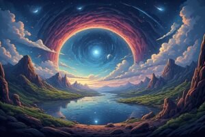 Image of Supernatural Landscape – Artistic Drawing – Item: