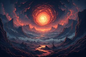 Image of Supernatural Landscape – Artistic Drawing – Item: 45141