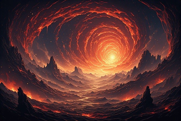 Image of Supernatural Landscape – Artistic Drawing – Item: 45139