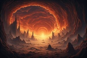 Image of Supernatural Landscape – Artistic Drawing – Item: