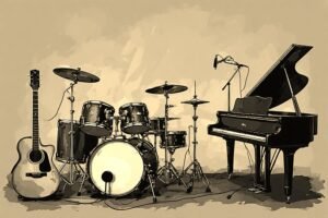 Image of Musical Instrument – Artistic Drawing – Item: 54079