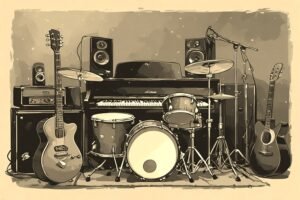 Image of Musical Instrument – Artistic Drawing – Item: 54155